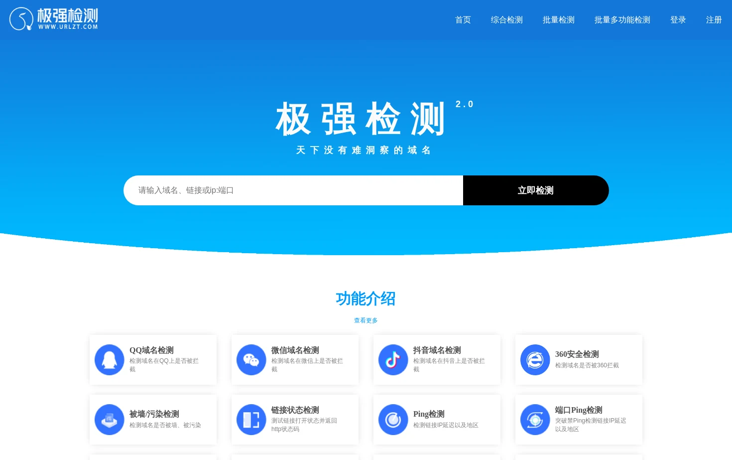 极强域名检测 页面快照